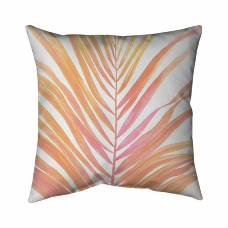 BEGIN HOME DECOR 20 x 20 in. Glam Palm Leaf-Double Sided Print Indoor Pillow 5541-2020-FL133-2